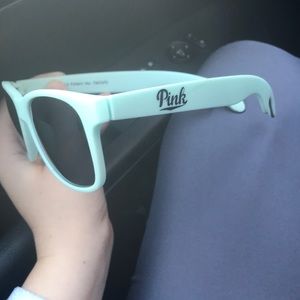 Never worn Pink Victoria’s Secret teal sunglasses
